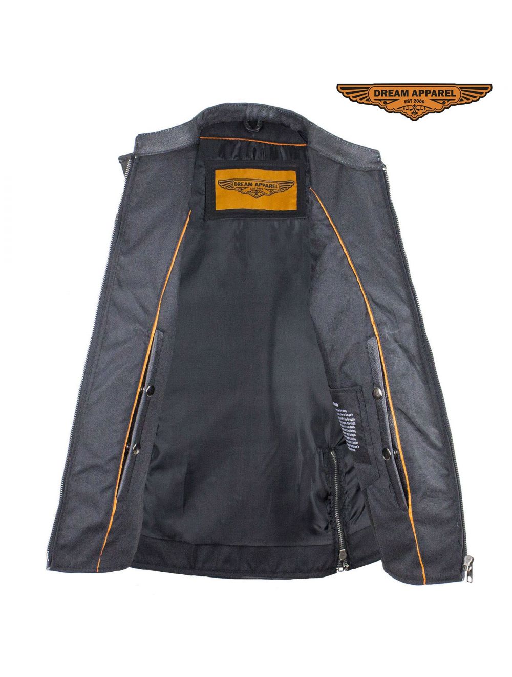 Womens leather vest on sale with gun pocket