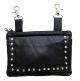 Naked Cowhide Leather Studded Belt Bag - Black